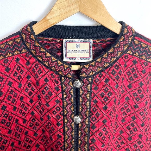 Dale of Norway wool cardigan sweater - size L - Picture 3 of 9
